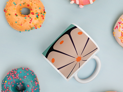 Flowercookie Coffee Mug | Pink coffee design mug pink print