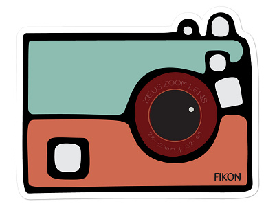 Camera | Sticker camera design illustration klistermärke print sticker stickers summer travel vector