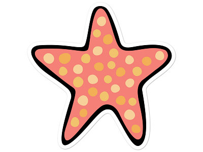 Starfish | Sticker design klistermärke print starfish sticker stickers summer travel vector