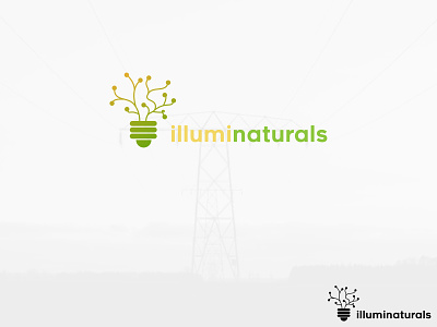 illuminaturals Logo Concept art branding bulb colorful design dribbbble energy flat graphic graphic art illustration logo logo design logo design branding natural shot vector
