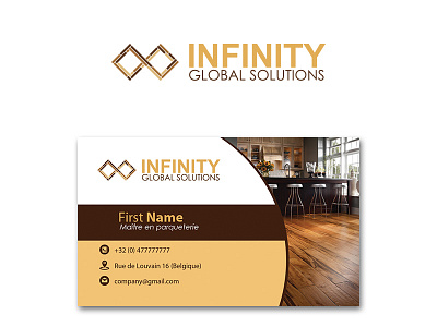 Infinity logo and business card