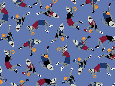 shark bball textile children apparel design illustration sharks. basketball textile