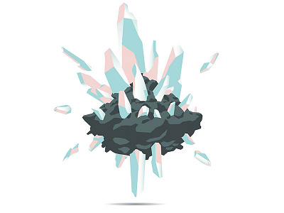 Crystal elements crystals illustration vector