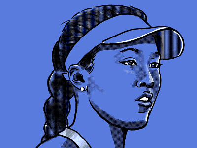 Naomi Osaka editorial illustration illustraiton portrait illustration