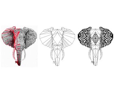 Geometric Elephant Tattoo affinity animal geometric tattoo
