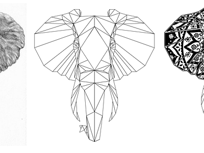 geometric elephant tattoos