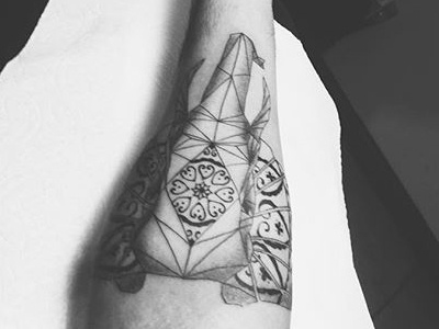 geometric elephant tattoos