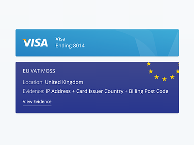 Order Cards + EU VAT MOSS credit card ecommerce order payments taxes