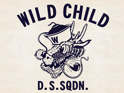 Wild Child | Drawings Support Squadron 50ths design dragon illustration logo mascotlogo vector vektorgraphic vintage wildchildgraphic