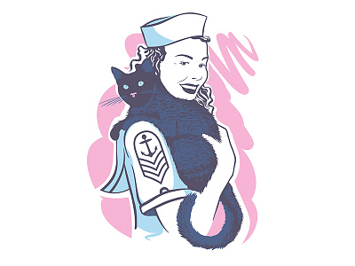 Sailor Girl cat girl illustration sailor vektorgraphic wildchildgraphic