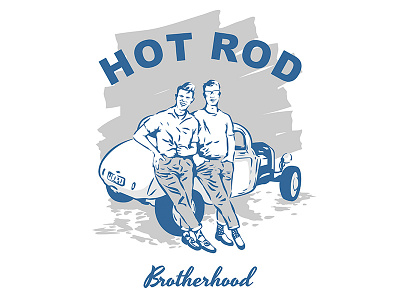 Hotrod Brotherhood 50ths brotherhood hotrod illustration vektorgraphic wildchildgraphic