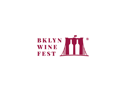 Brooklyn Wine Fest logomark branding graphic design identity logo negative space wine fest