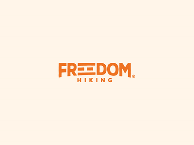 Freedom Hiking Logo branding graphics identity logo logo design