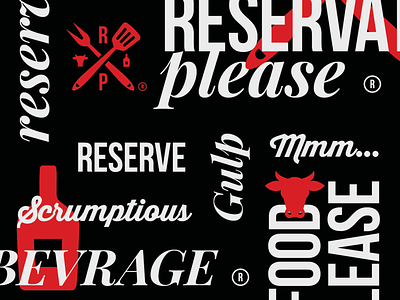 Reservation Please chef food logo typography wine