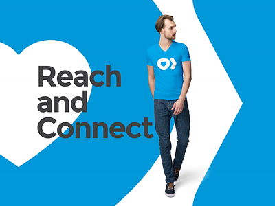 Reach and Connect Identity brand heart identity logo organization reach