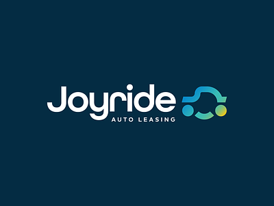 Joyride Auto Leasing Logo car joy leasing logo smile
