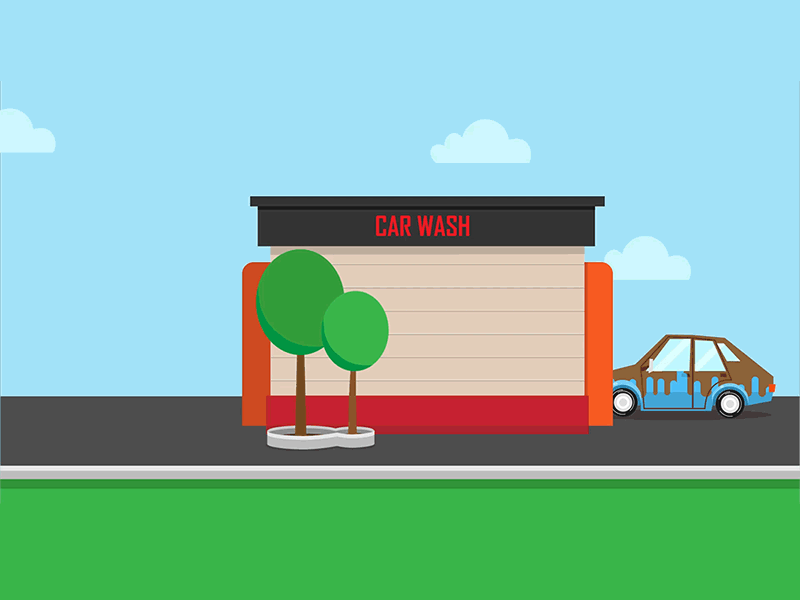 Stop In Today animation carwash clean dirt motion graphics