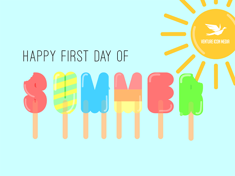 First Day of Summer motion graphics popcicle summer sun