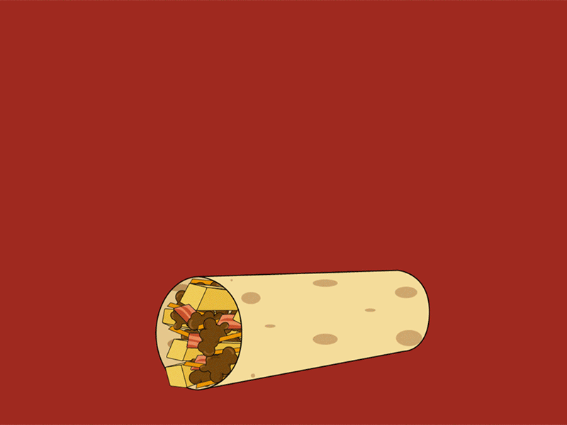 Unfurl Burrito 2d animation illustration motion graphics