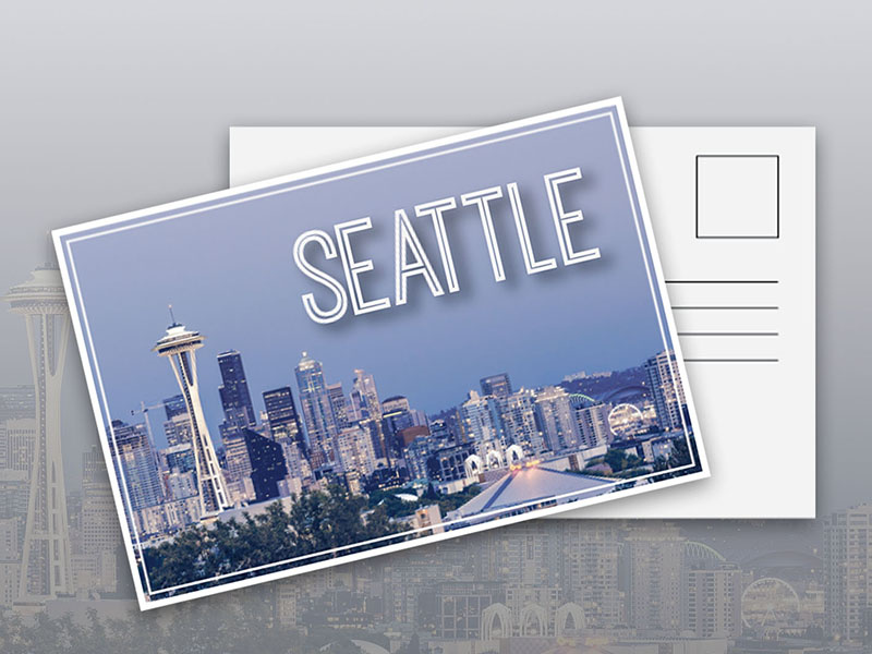 Seattle Postcard by Heather Larsson on Dribbble