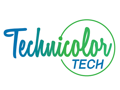 Technicolor Tech graphic design logo tech