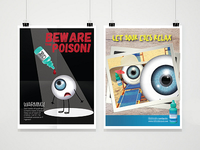 Mock Eyeball Ads ad eye drops eyes graphic design