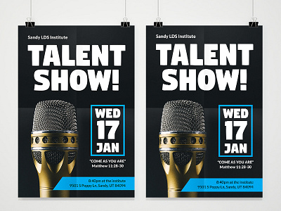 Talent Show Poster graphic design poster talent show