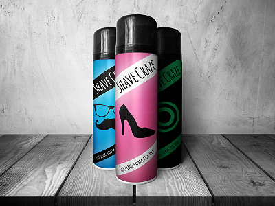 Shaving Craze graphic design mockup packaging shaving