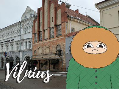 Vilnius Postcard graphic design postcard travel