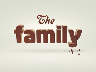 The family. Chocolate chocolate family logo sweet