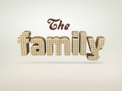 The family. Waffle family logo sweet