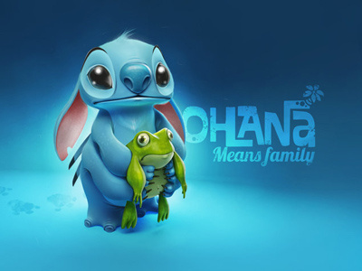 Stitch and frog