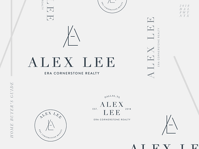 Alex Lee Brand Marks brand concept branding branding design logo logo concept logo design monogram monogram logo real estate branding realtor variations