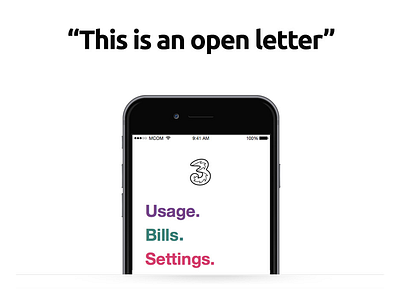 Three.co.uk Mobile App Concept app design mobile ui visual