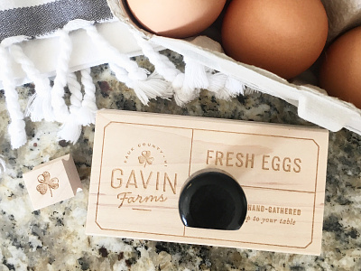 Gavin Farms Custom Egg Carton Stamps custom stamp egg carton branding farm branding farm logo homesteader logo wisconsin farm