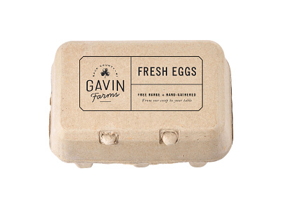 Gavin Farms Egg Carton Stamp custom stamp egg stamp farm brand packaging farm branding fresh eggs homesteader logo logo design packaging