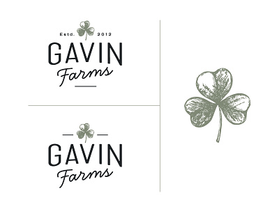 Gavin Farms Logo Submarks branding farm branding farm logo homesteader logo logo shamrock wisconsin farm