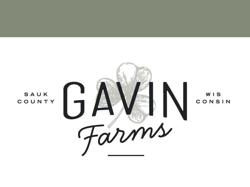 Gavin Farms Logo wisconsin farm shamrock logo homesteader logo farm logo farm branding branding