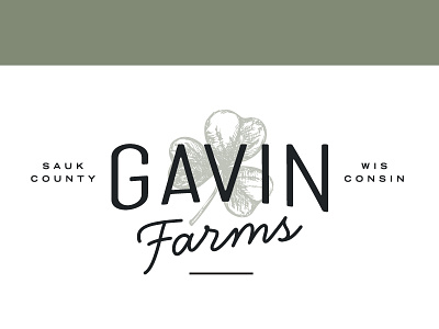 Gavin Farms Logo branding farm branding farm logo homesteader logo logo shamrock wisconsin farm
