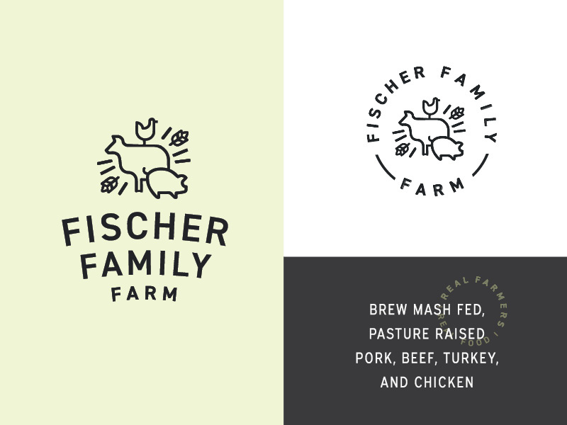 Fischer Family Farm - Round 1 Logo farm logo identity branding farm brand modern farm logo