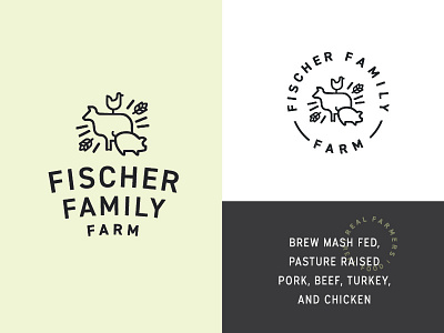 Fischer Family Farm - Round 1 Logo branding farm brand farm logo identity logo modern farm