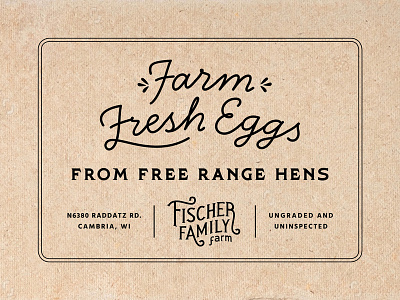 Fischer Family Farm Egg Carton Stamp