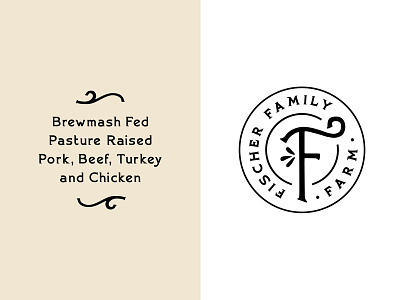 Fischer Family Farm Badge cattle farm farm brand farmer logo vintage