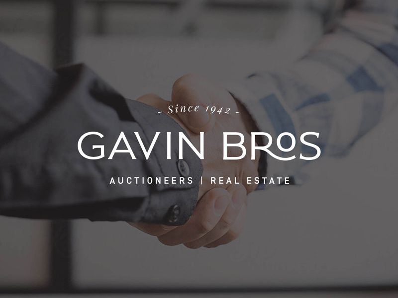 Gavin Bros. Auctioneers | Real Estate rural auctioneer logo real estate logo agriculture auctioneer brand logo real estate