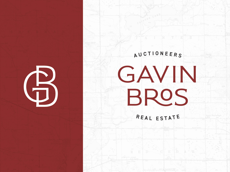 Gavin Bros. Auctioneers | Real Estate rural auctioneer logo real estate logo agriculture auctioneer brand logo real estate