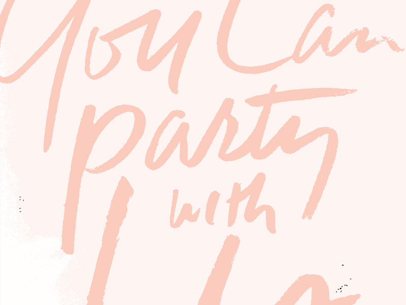 Party Lettering stationery invitation party hand lettered lettering