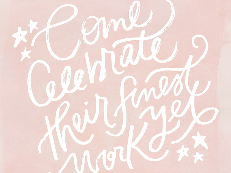 Baby Shower Invitation Lettering whimsical stationery invitation baby shower hand lettering
