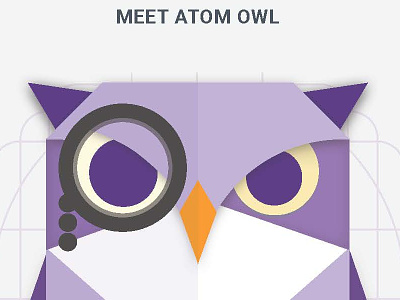 Atom Owl graphic design icon kaplan design team kaplan test prep ktp
