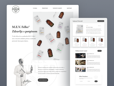 M.E.V Feller - Website / Concept corporate drugstore medical pharmacy ui web webdeisgn webdesign website