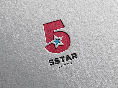 5Star Group logo 5 brand branding five identity logo logotype mark number red star
